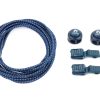 Marineblau gestreifte No-Tie Schnürsenkel - 47 Zoll