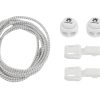 White Striped No-Tie Laces - 47 inches