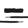 Lacets en ciment noir et rouge avec embouts en plastique noir