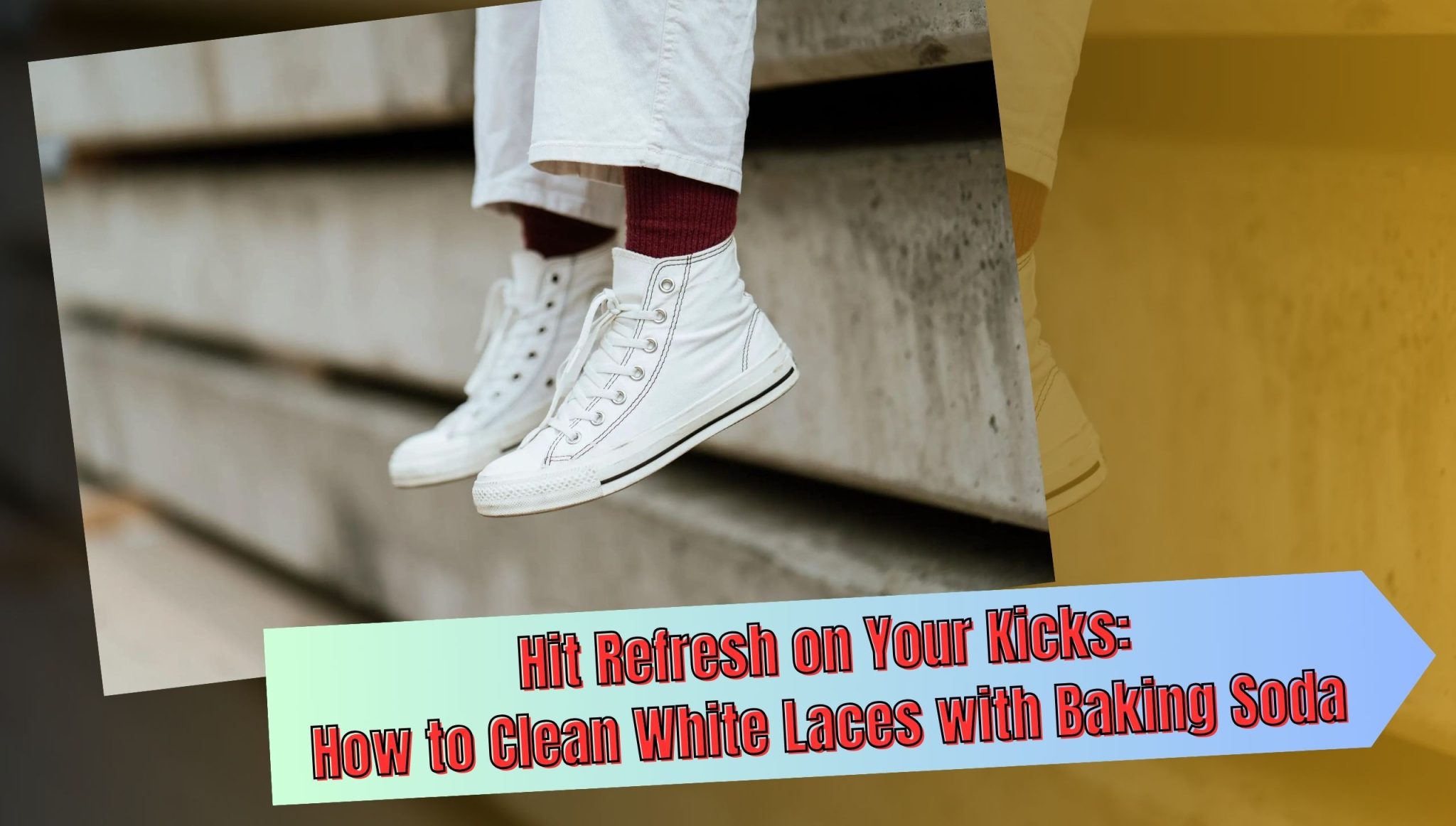 Hit Refresh on Your Kicks How to Clean White Laces with Baking Soda