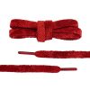 Cordones Planos de Algodón Rojo Vintage Desteñidos con Puntas Transparentes