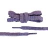 Lacets en coton plat vintage délavé violet clair avec embouts transparents