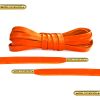 Lacets de luxe en cuir orange avec pointes dorées