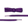 Lacets violets pailletés avec pointes en plastique transparent