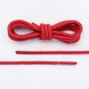 Lacets rouges en corde fine avec pointes transparentes