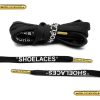 黒のオフホワイト・スタイル「SHOELACES」ゴールドのチップ付き